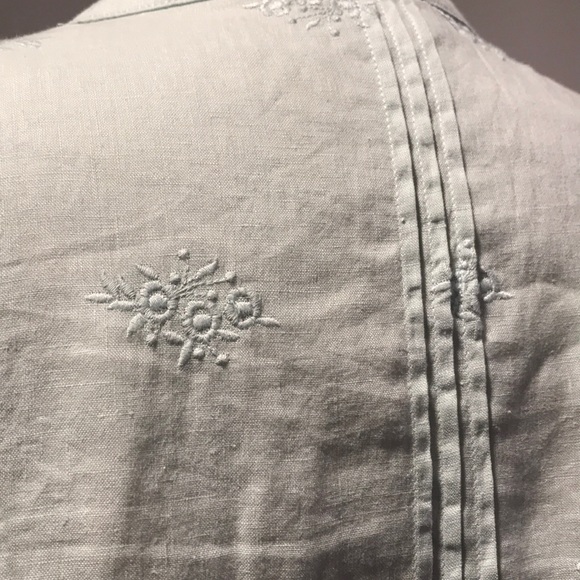 ST TROPEZ WEST sea foam green linen tunic ▪️sz L - Picture 6 of 8